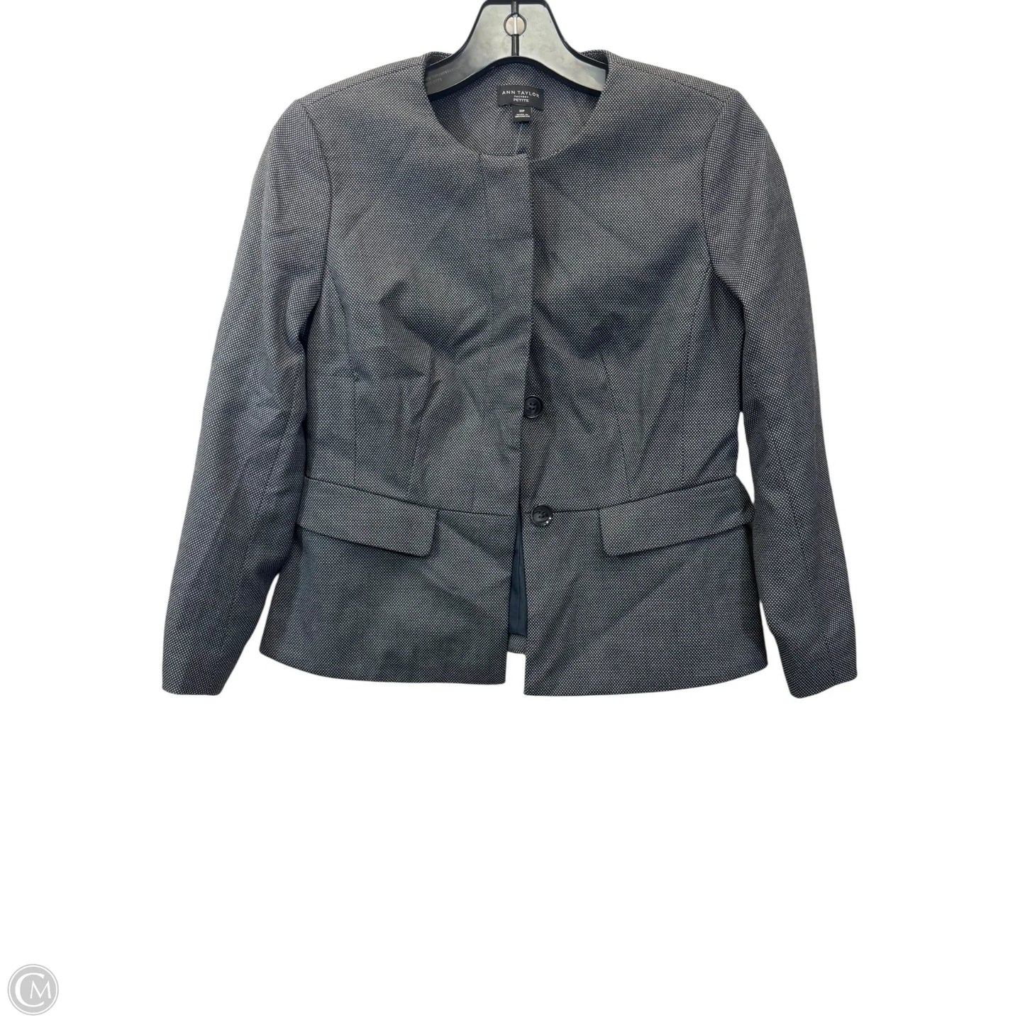 Blazer By Ann Taylor In Grey, Size: Xxsp