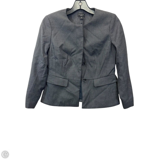 Blazer By Ann Taylor In Grey, Size: Xxsp