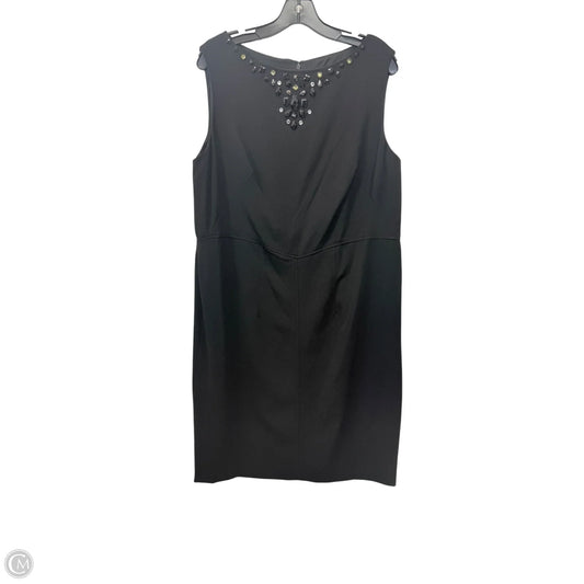 Dress Party Midi By Dressbarn In Black & Silver, Size: Xl