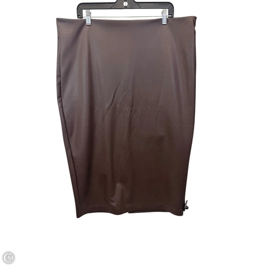 Skirt Maxi By Eloquii In Brown, Size: 2x