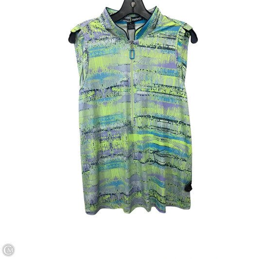 Athletic Top Short Sleeve By Jamie Sadock In Blue & Green, Size: Xl