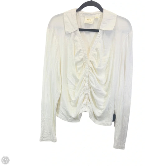Top Long Sleeve By Maeve In Cream, Size: Xlp