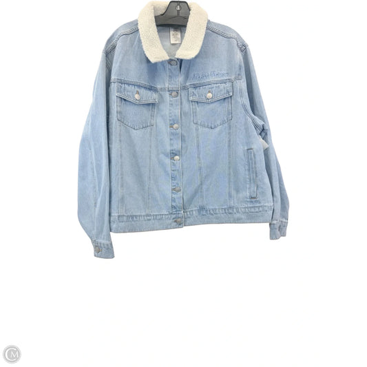 Jacket Denim By Disney In Blue & Cream, Size: 1x