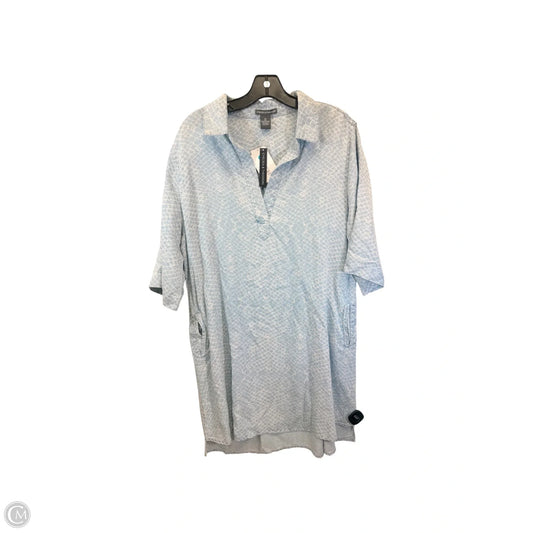 Dress Casual Midi By Chelsea And Theodore In Blue & White, Size: Xl