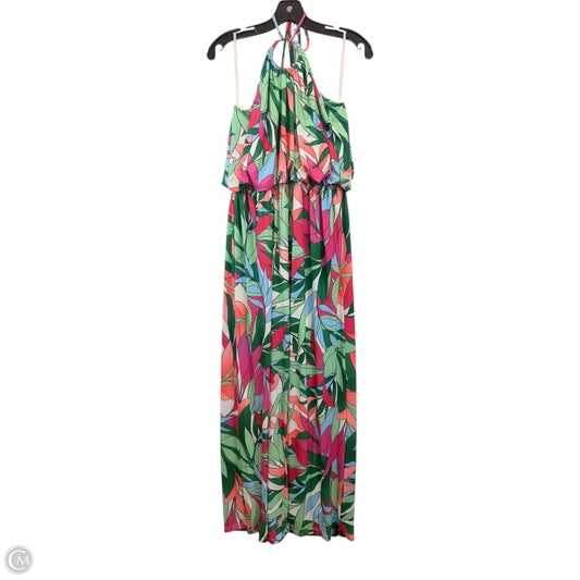 Jumpsuit By Boston Proper In Green & Pink, Size: Xl