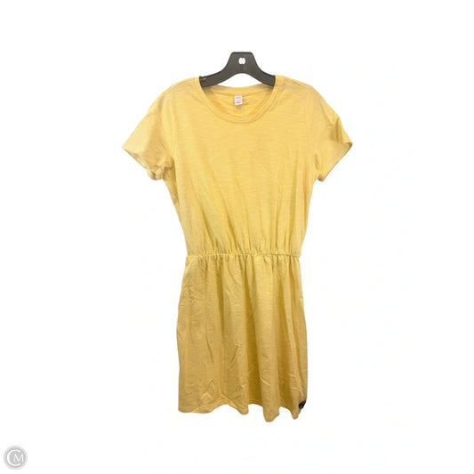 Dress Casual Midi By Old Navy In White & Yellow, Size: S