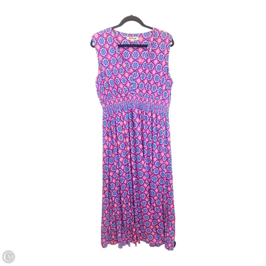 Dress Casual Maxi By Boden In Blue & Purple, Size: L