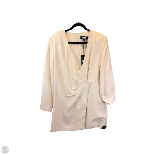 Dress Casual Midi By Dkny In Tan, Size: M