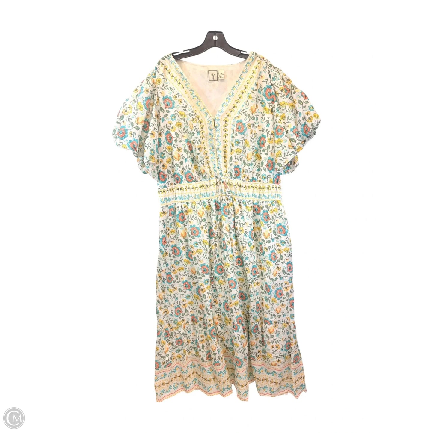 Dress Casual Maxi By Lea In Floral Print, Size: 3x