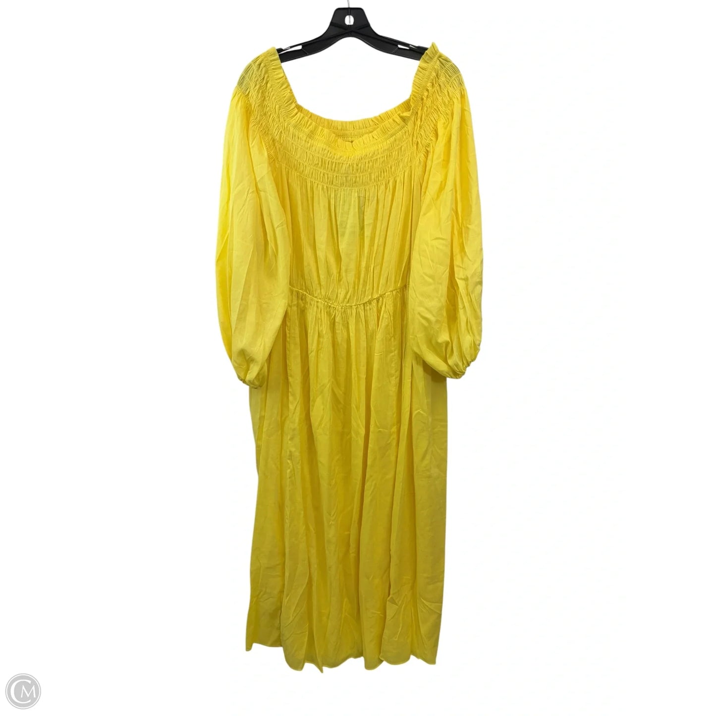 Dress Casual Maxi By H&m In Yellow, Size: Xxl