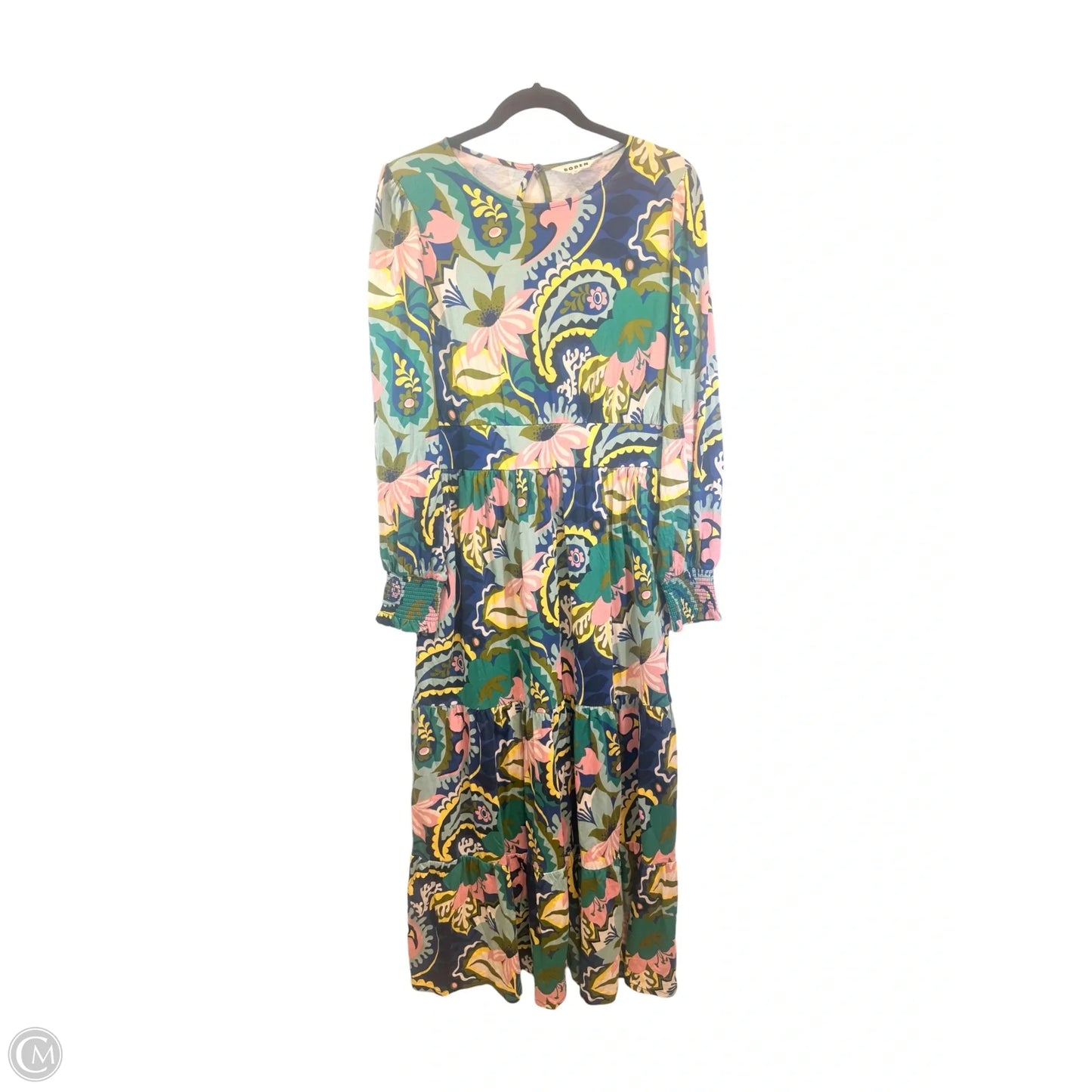 Dress Casual Maxi By Boden In Blue & Green, Size: L