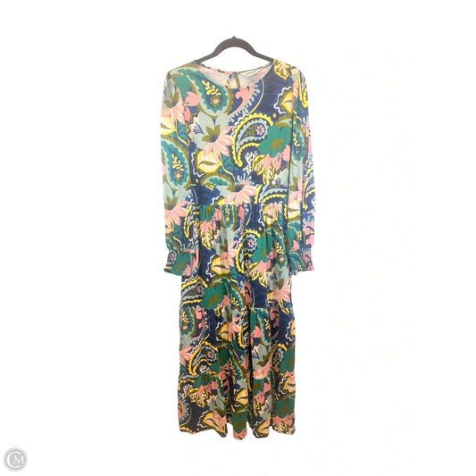Dress Casual Maxi By Boden In Blue & Green, Size: L