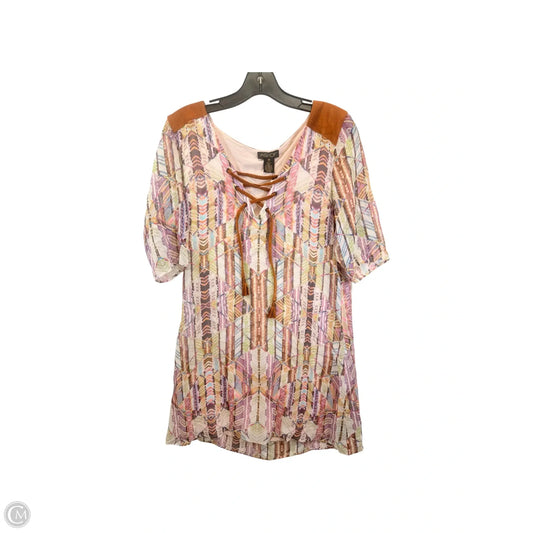 Dress Casual Midi By AS by DFIn Brown & Pink, Size: Xs