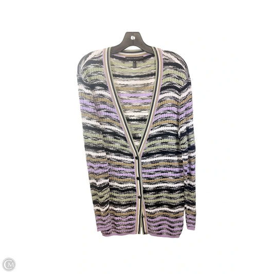 Cardigan By White House Black Market In Green & Purple, Size: Xl