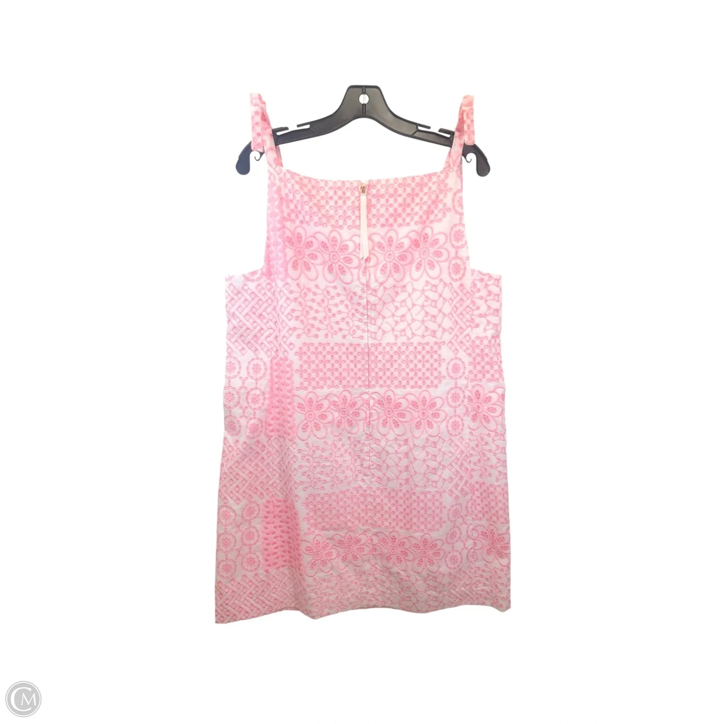 Dress Designer By Lilly Pulitzer In Pink & White, Size: 14