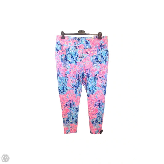 Pants Designer By Lilly Pulitzer In Blue & Pink, Size: 16