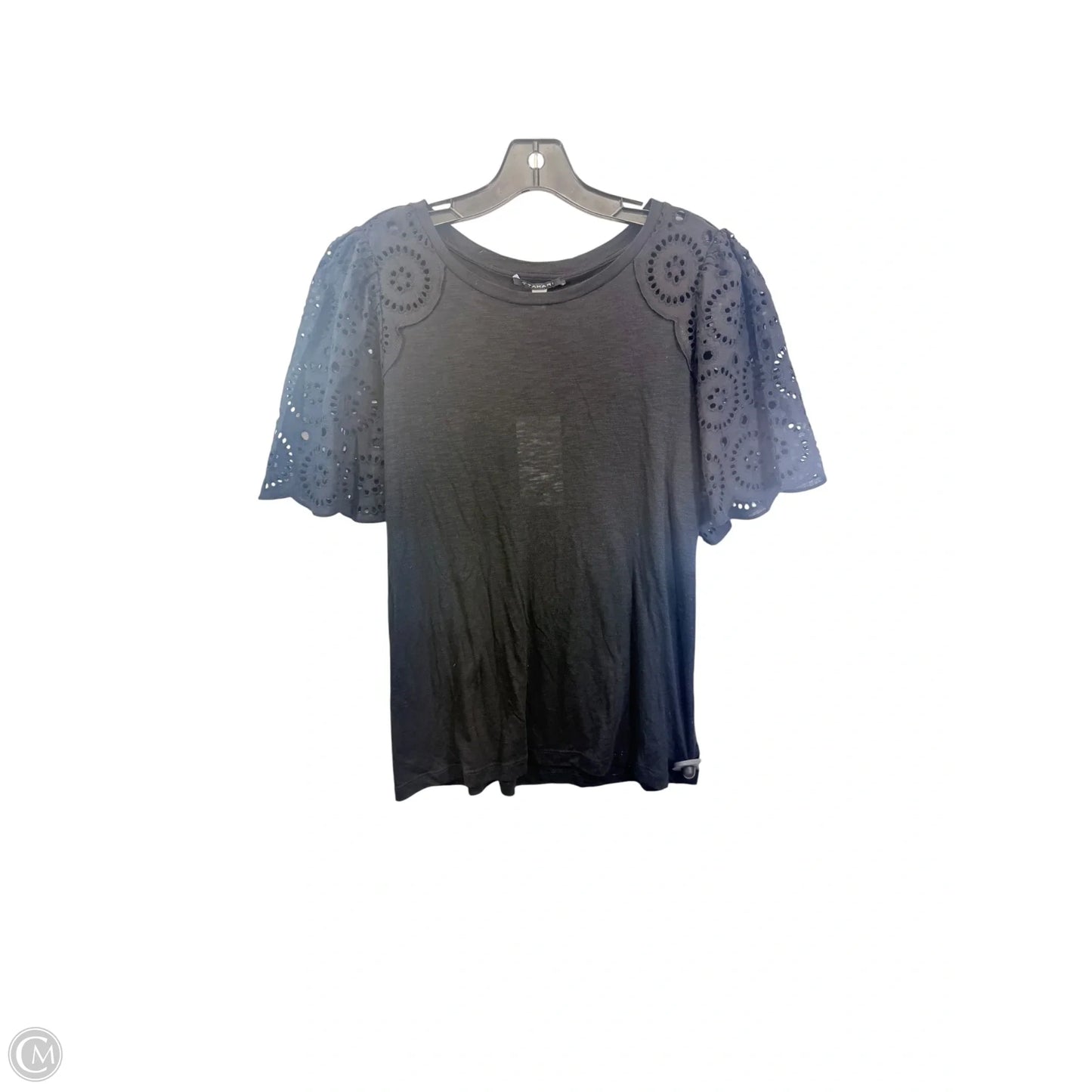 Top Short Sleeve By T Tahari In Black, Size: Xl