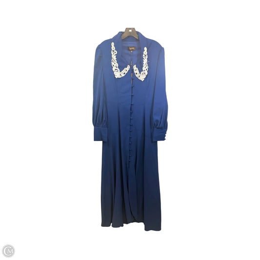 Dress Casual Maxi By Alexia Admor In Blue & White, Size: M