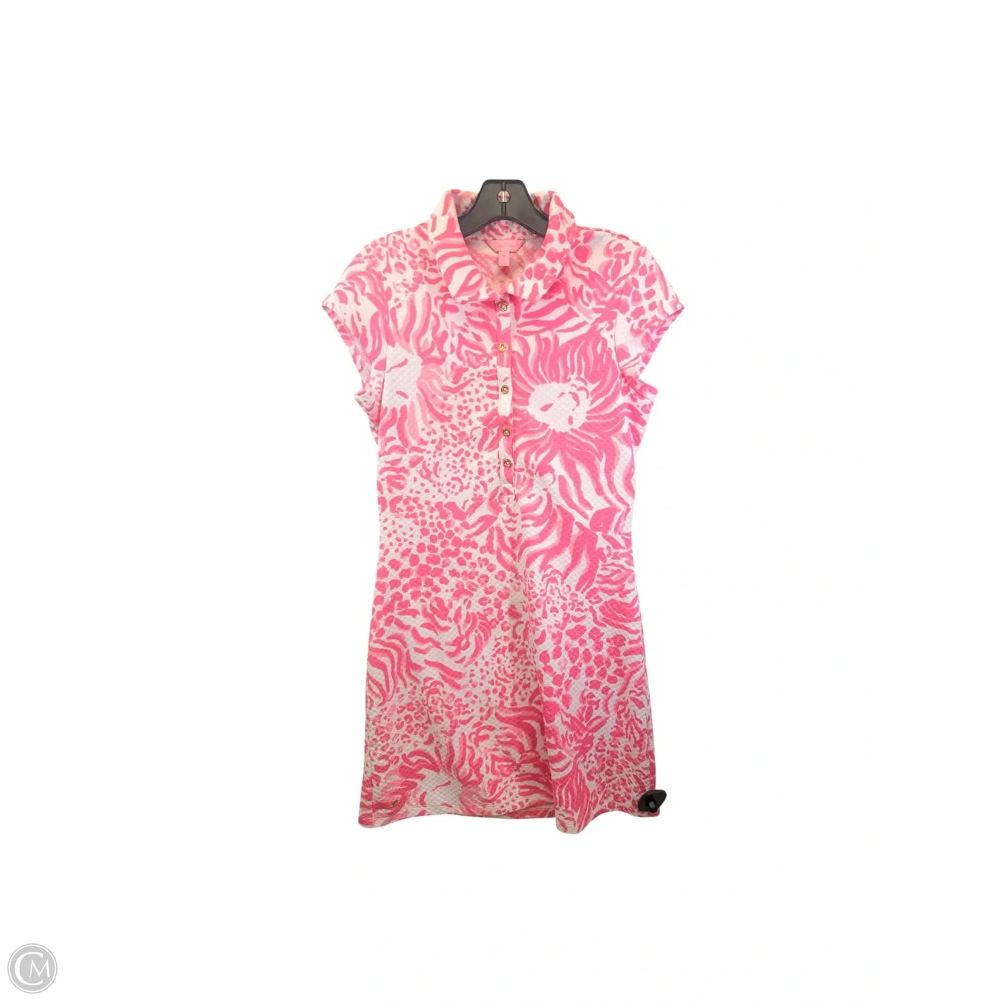 Dress Designer By Lilly Pulitzer In Pink & White, Size: M