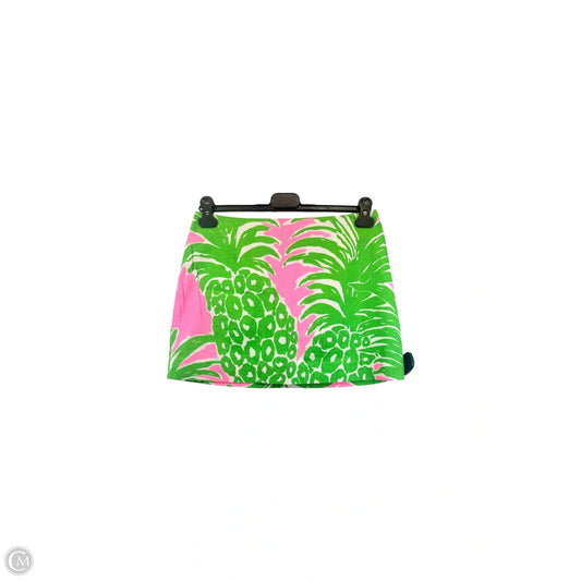Skirt Designer By Lilly Pulitzer In Green & Pink, Size: 4