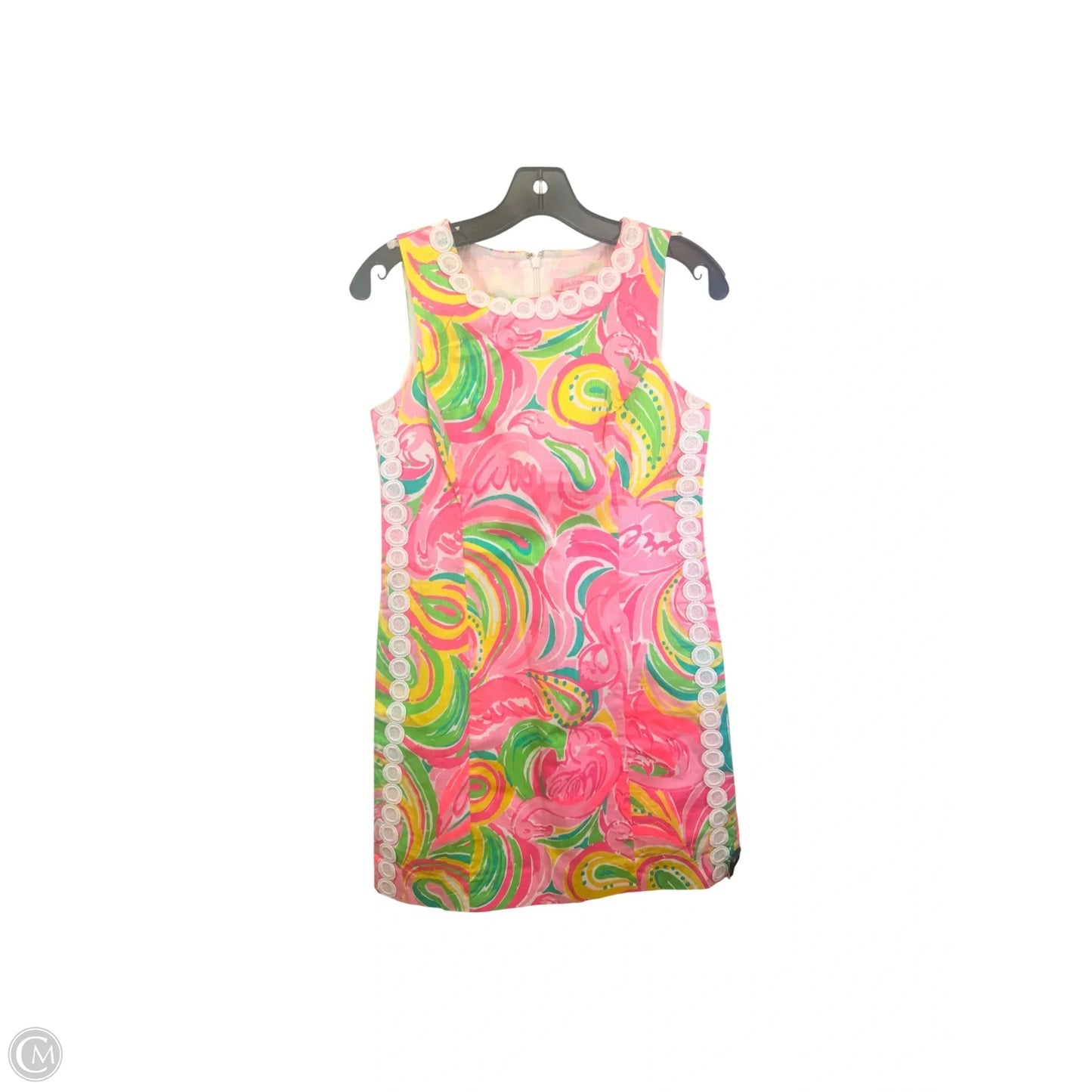 Dress Designer By Lilly Pulitzer In Pink & Yellow, Size: 4