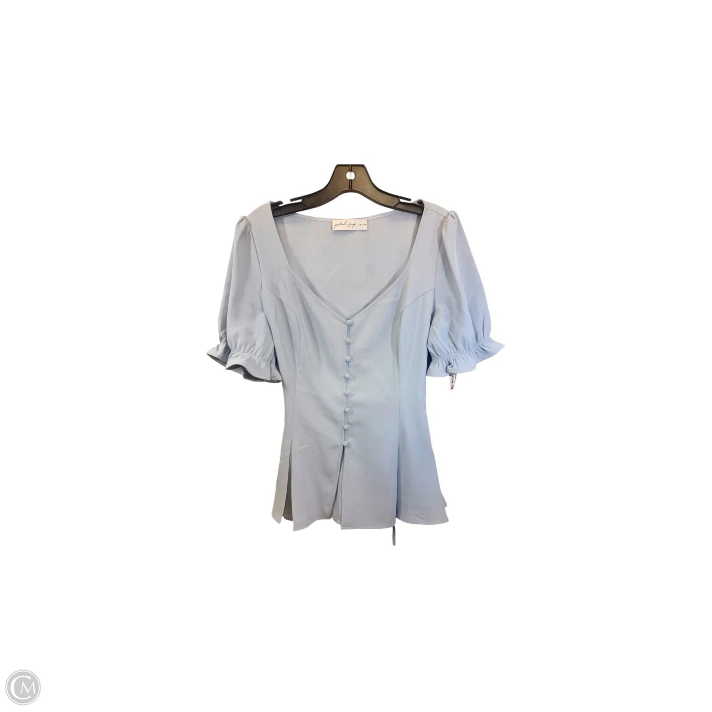 Top Short Sleeve By Petal & Pup In Blue, Size: M