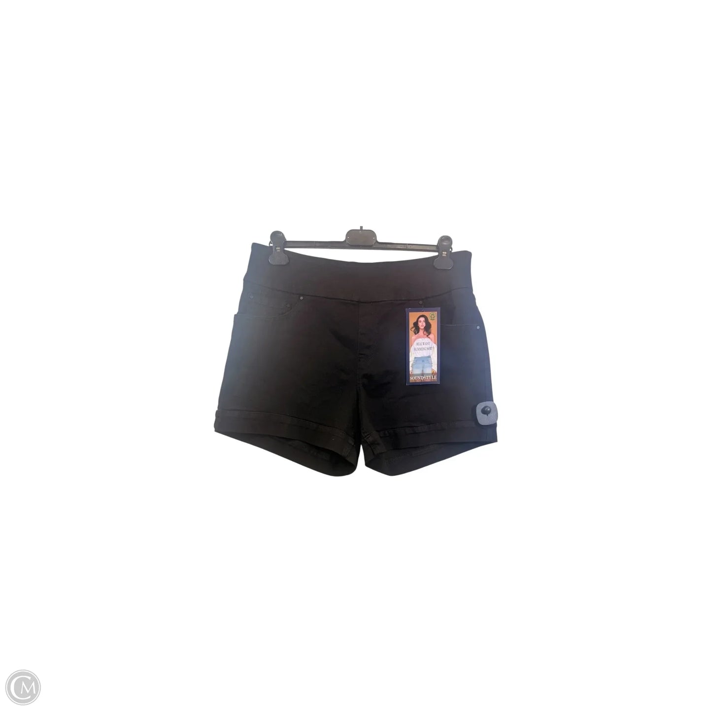 Shorts By Sound/Style In Black Denim, Size: Xl