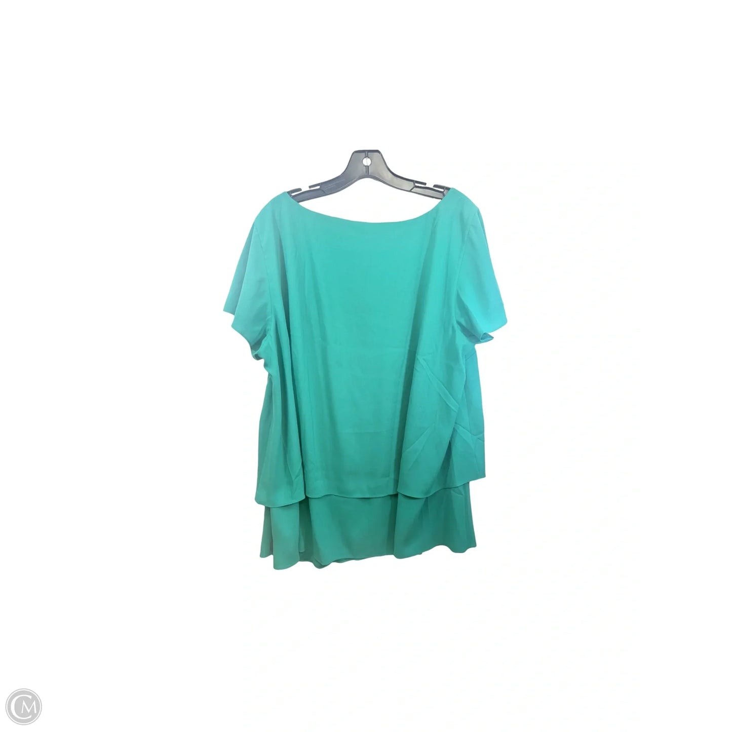 Top Short Sleeve By Lands End In Green, Size: 1x