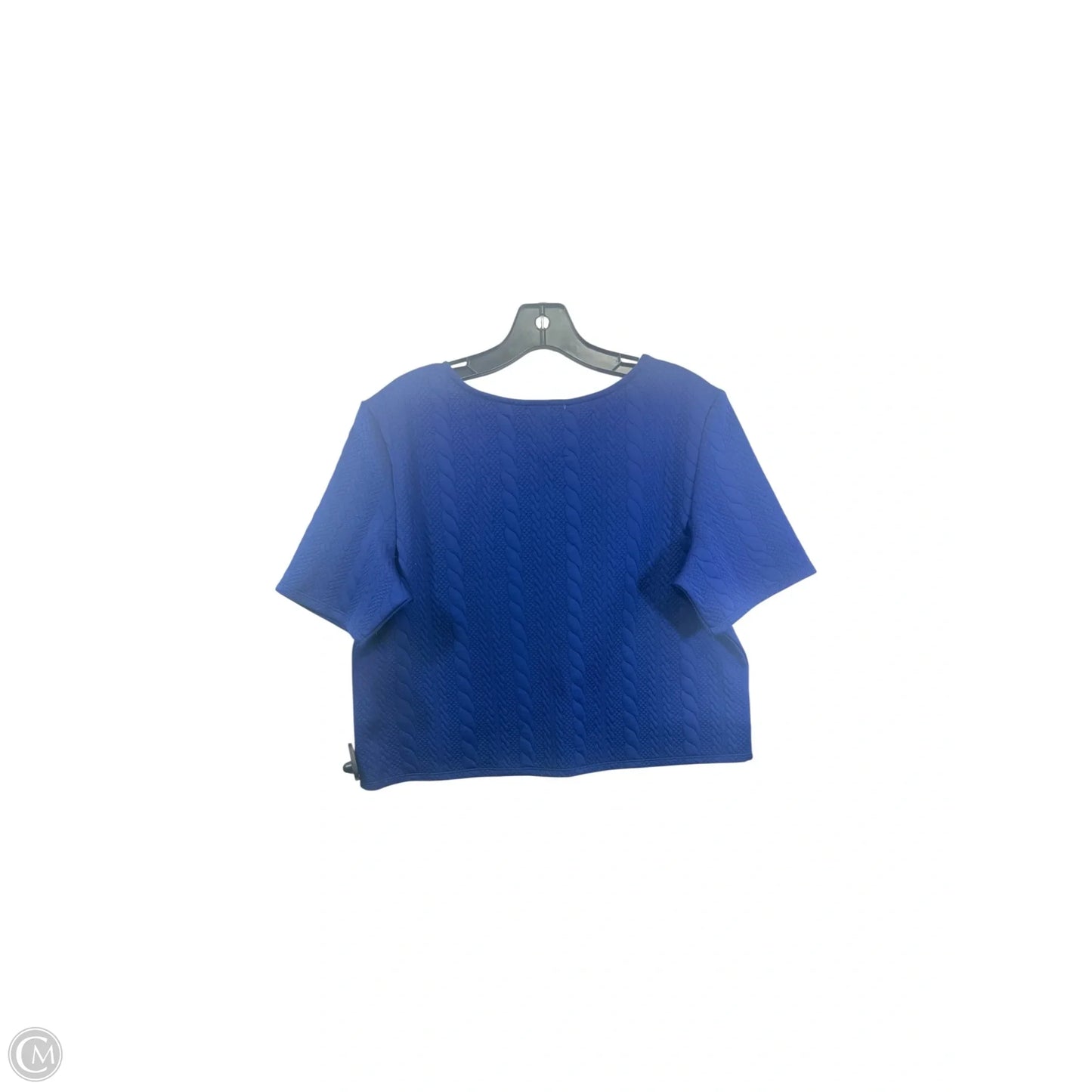 Top Short Sleeve By Bar Iii In Blue, Size: L