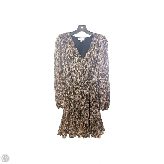 Dress Casual Midi By Evereve In Black & Brown, Size: Xs