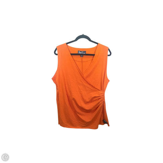 Top Sleeveless By Lesley Evers In Orange, Size: Xl