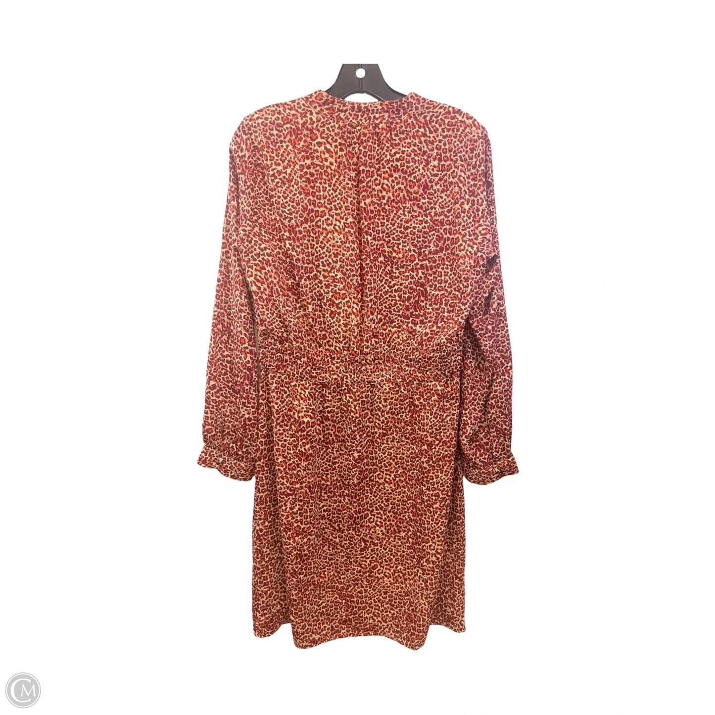 Dress Casual Midi By H&m In Red & Tan, Size: M