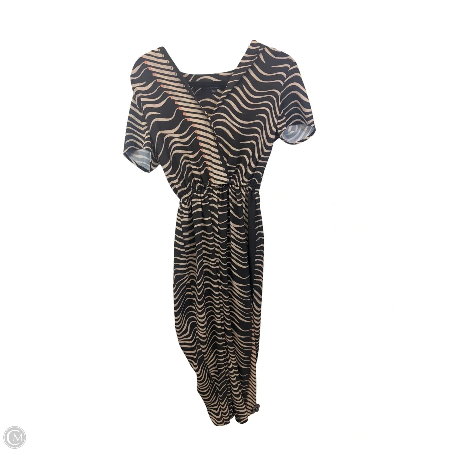 Jumpsuit Designer By All Saints In Black & Tan, Size: 4