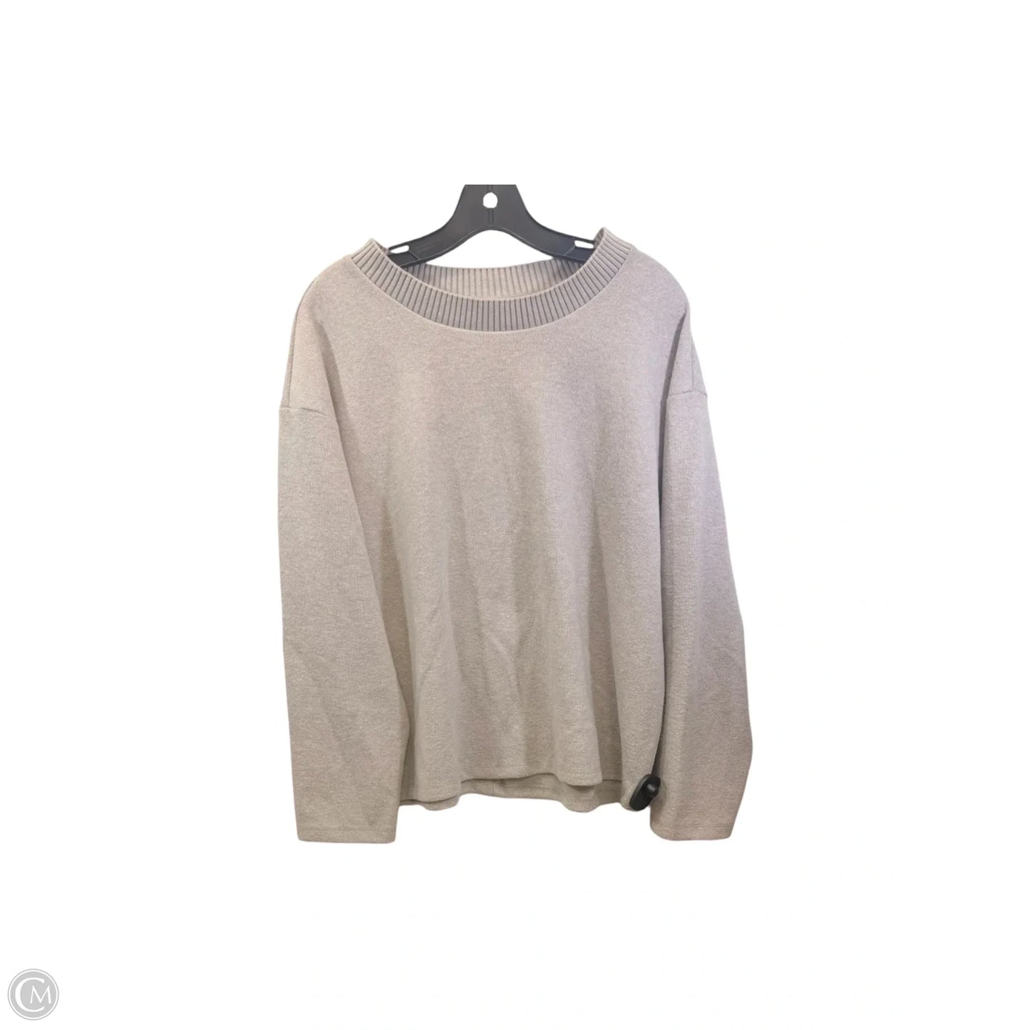Top Long Sleeve By Workshop In Tan, Size: L