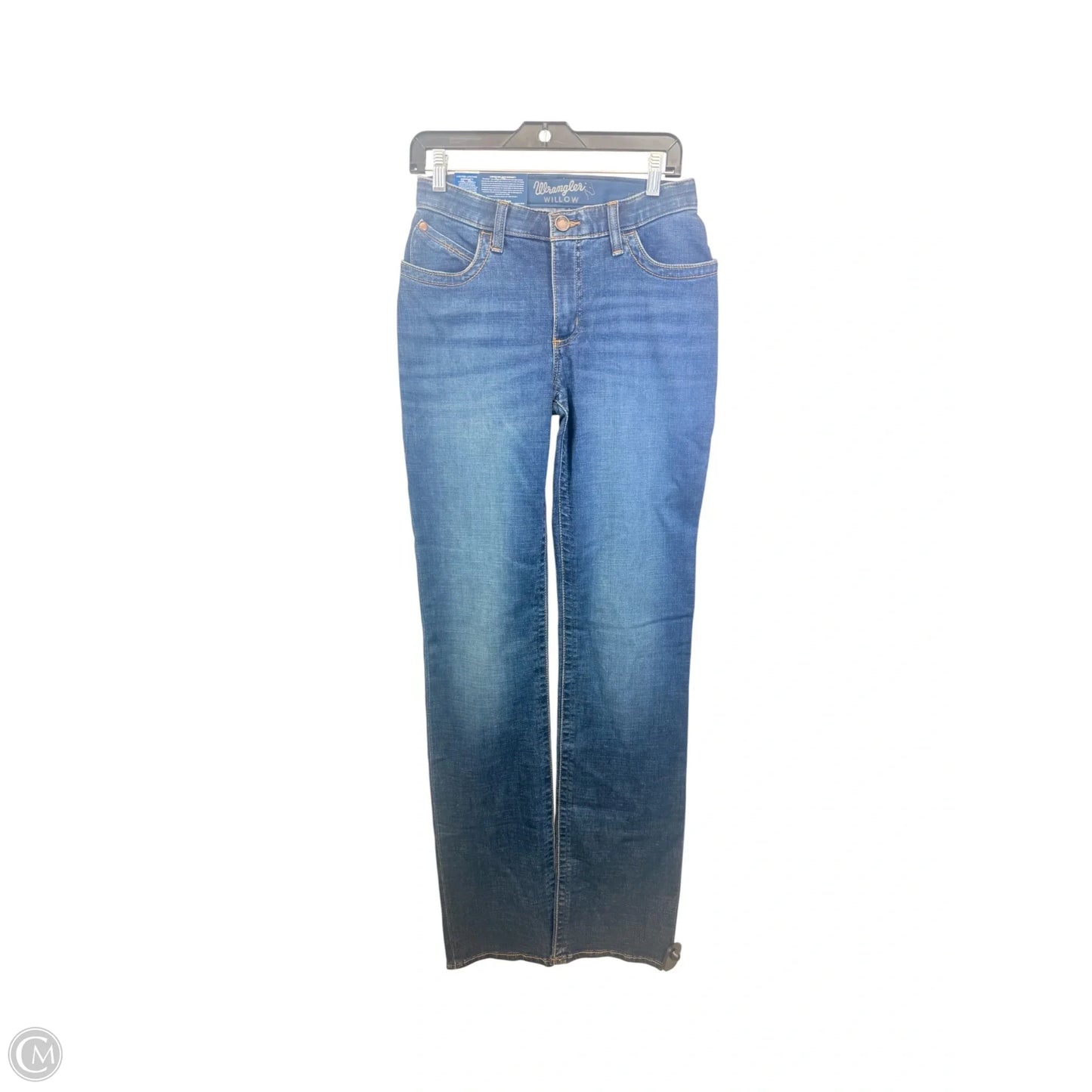 Jeans Flared By Wrangler In Blue Denim, Size: 6