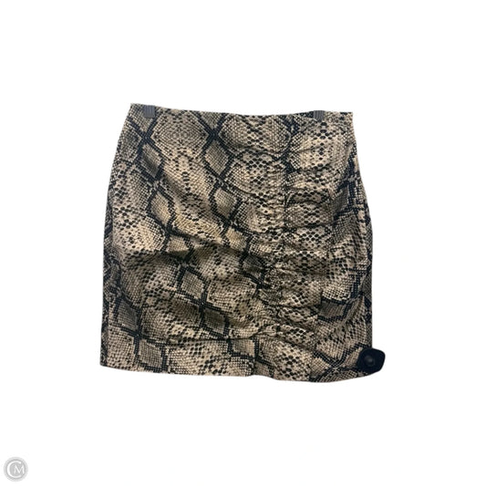 Skirt Mini & Short By Zara In Animal Print, Size: S
