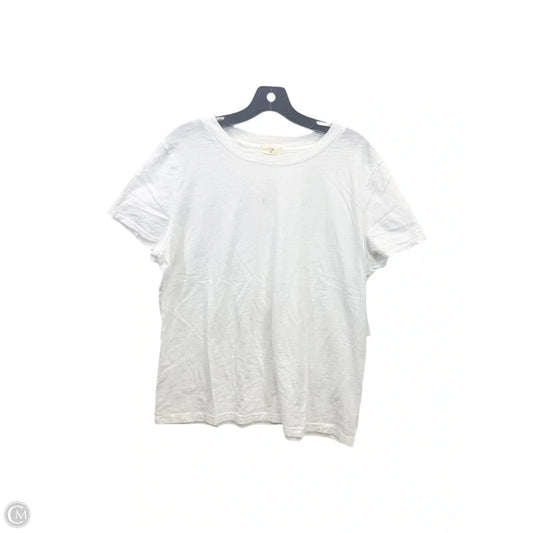 Top Short Sleeve Basic By T.la In White, Size: Xl