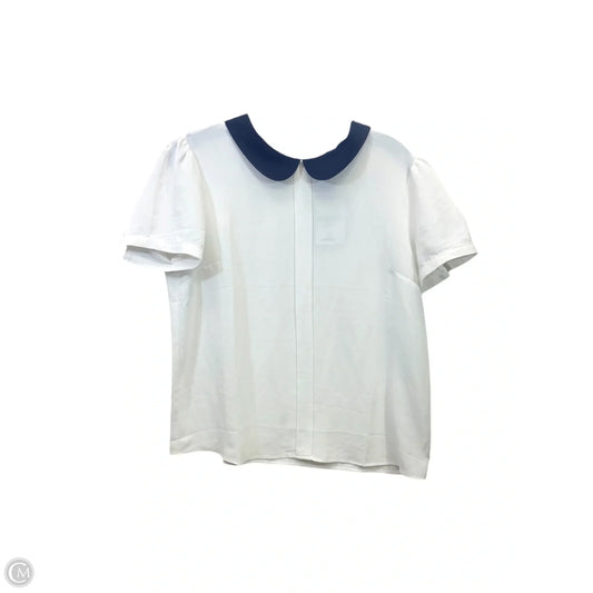 Top Short Sleeve By Forever 21 In Black & Cream, Size: L