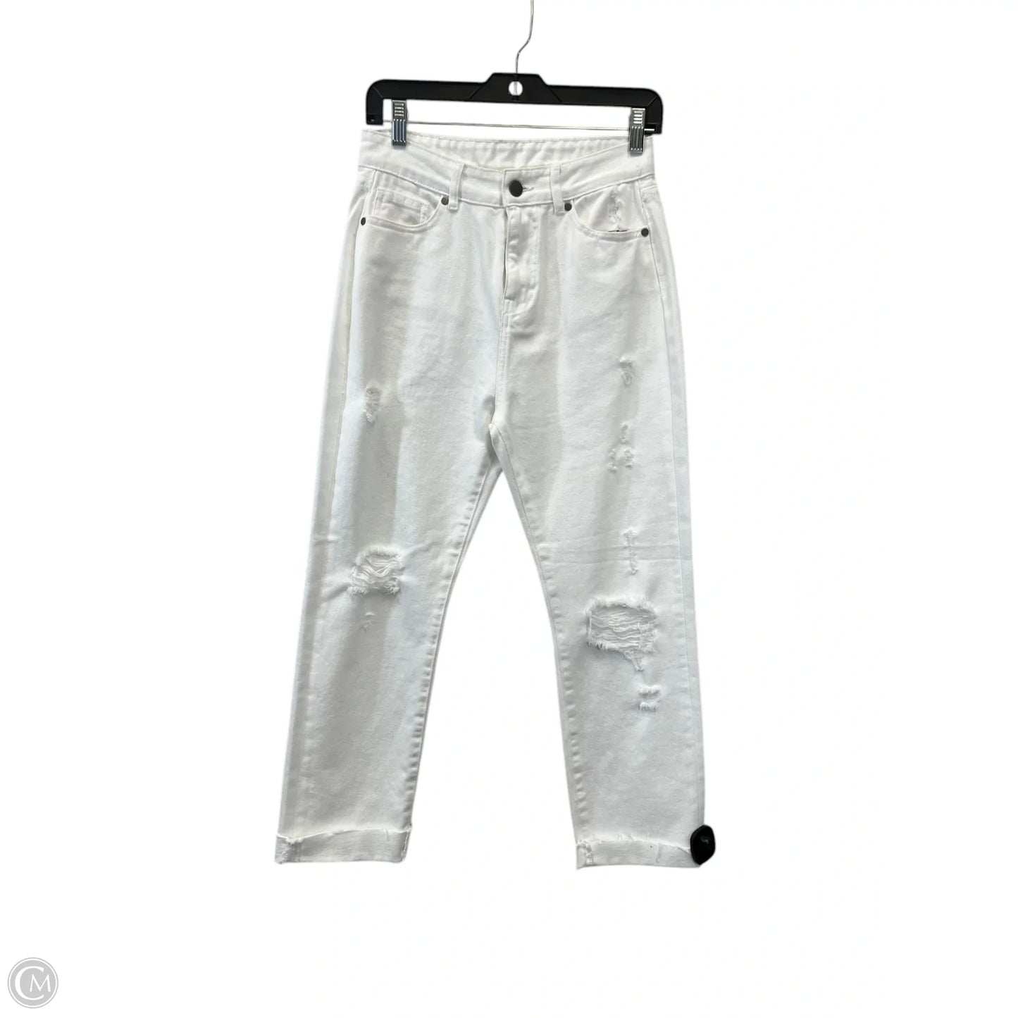 Jeans Skinny By Elan In White, Size: 4
