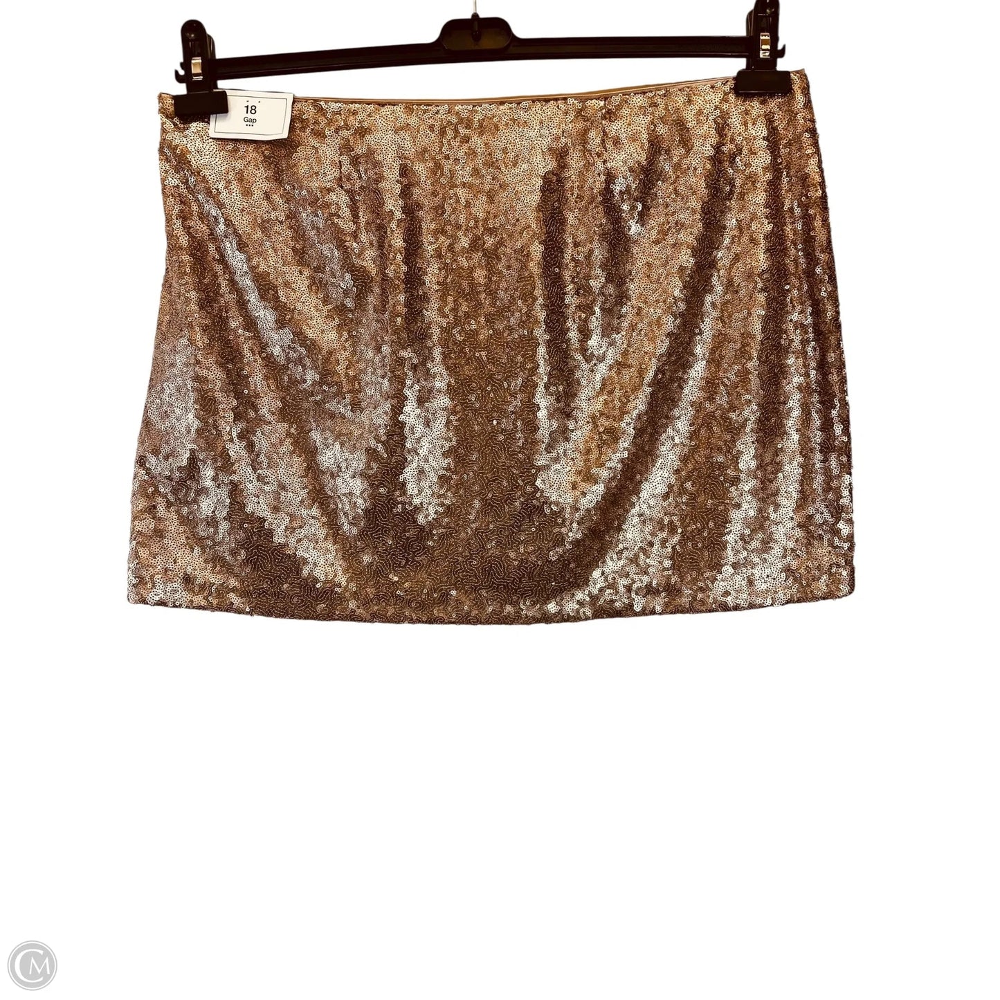 Skirt Mini & Short By Gap In Gold, Size: 2x