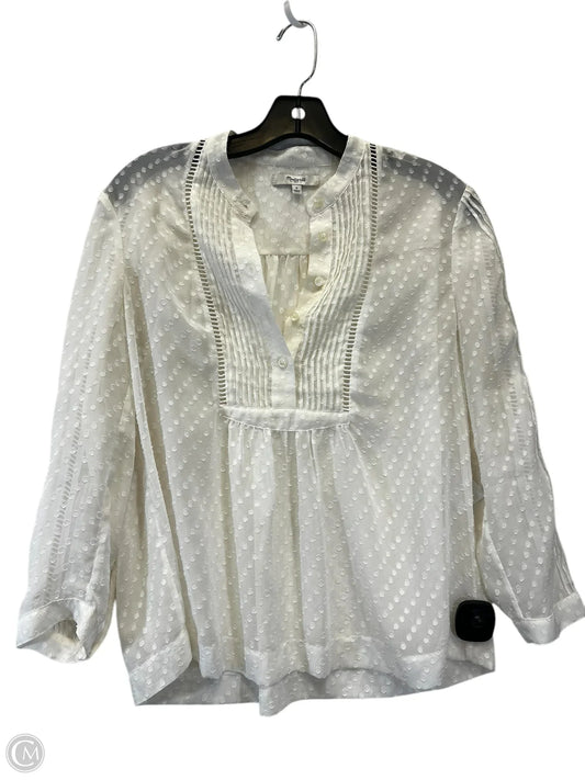 Top Long Sleeve By Madewell In Cream, Size: S