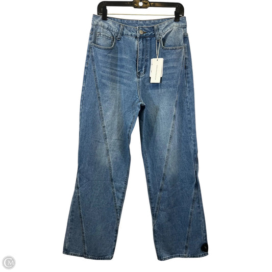 Jeans Wide Leg By Commense In Blue Denim, Size: L