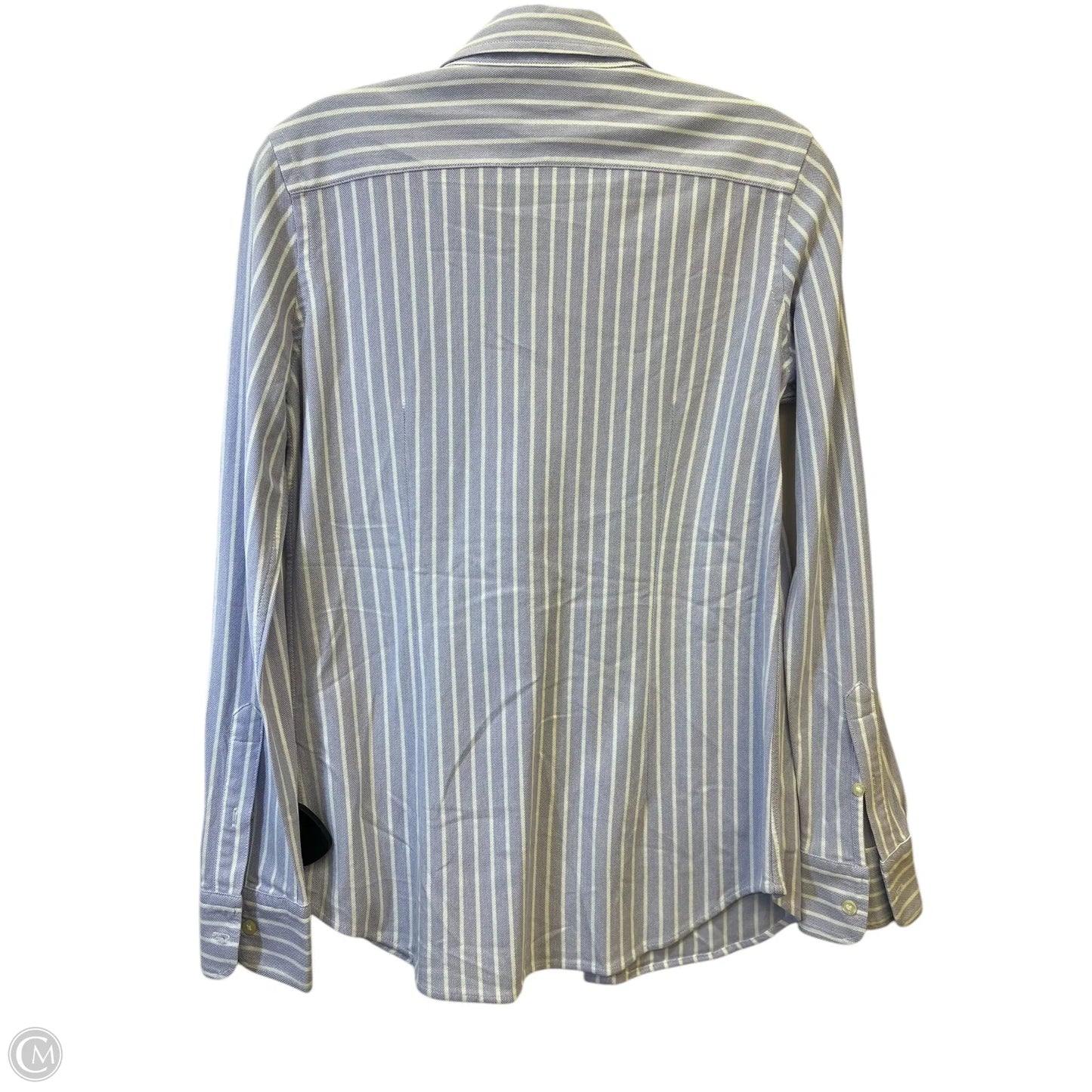 Top Long Sleeve By Ralph Lauren In Purple & White, Size: M