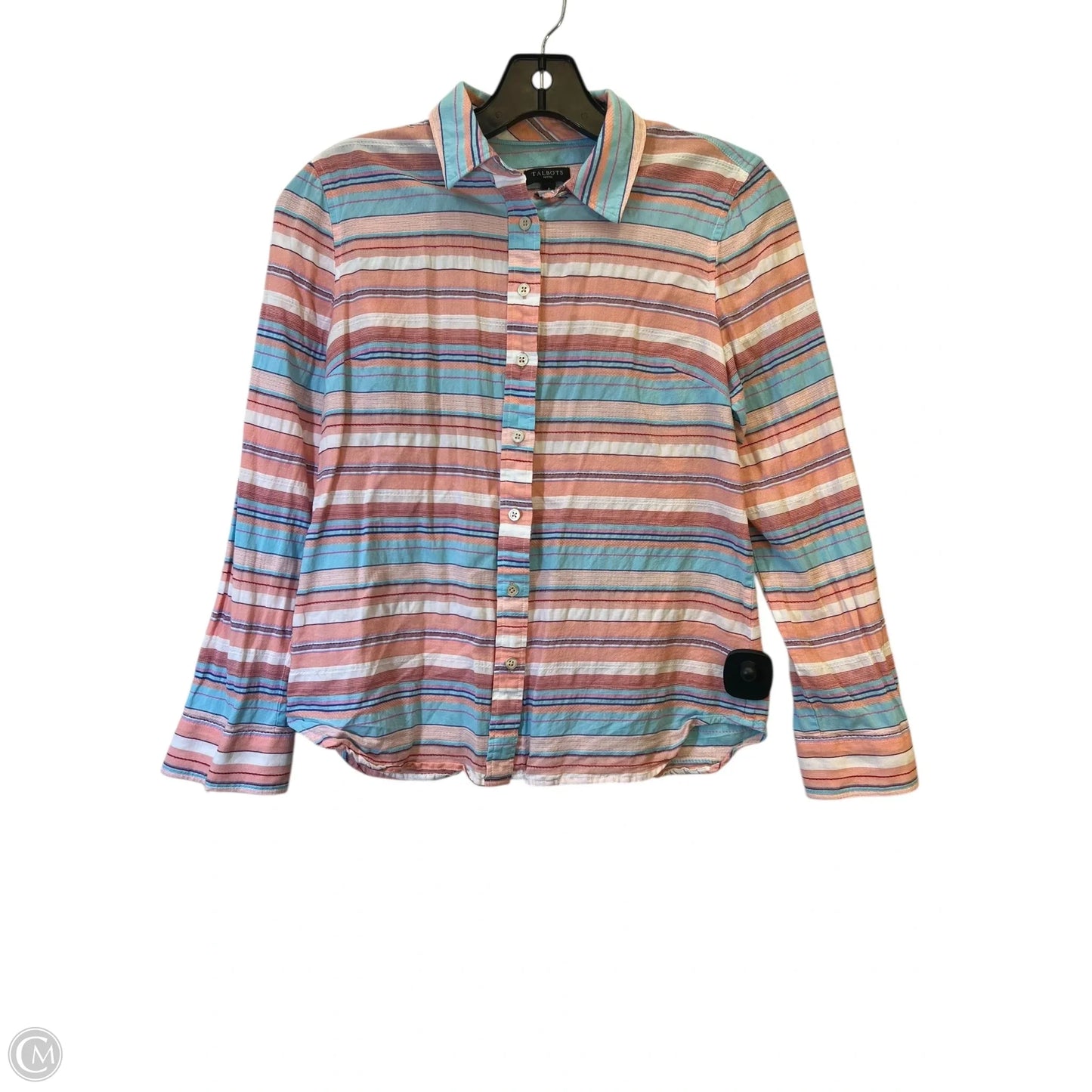 Top Long Sleeve By Talbots In Blue & Pink, Size: Xsp