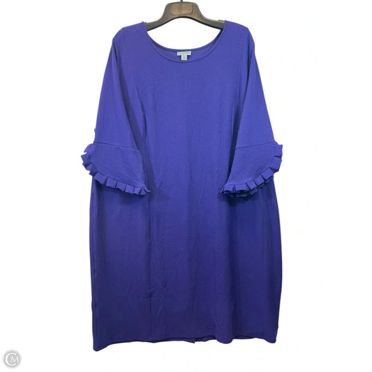 Dress Casual Midi By Catherines In Purple, Size: 3x