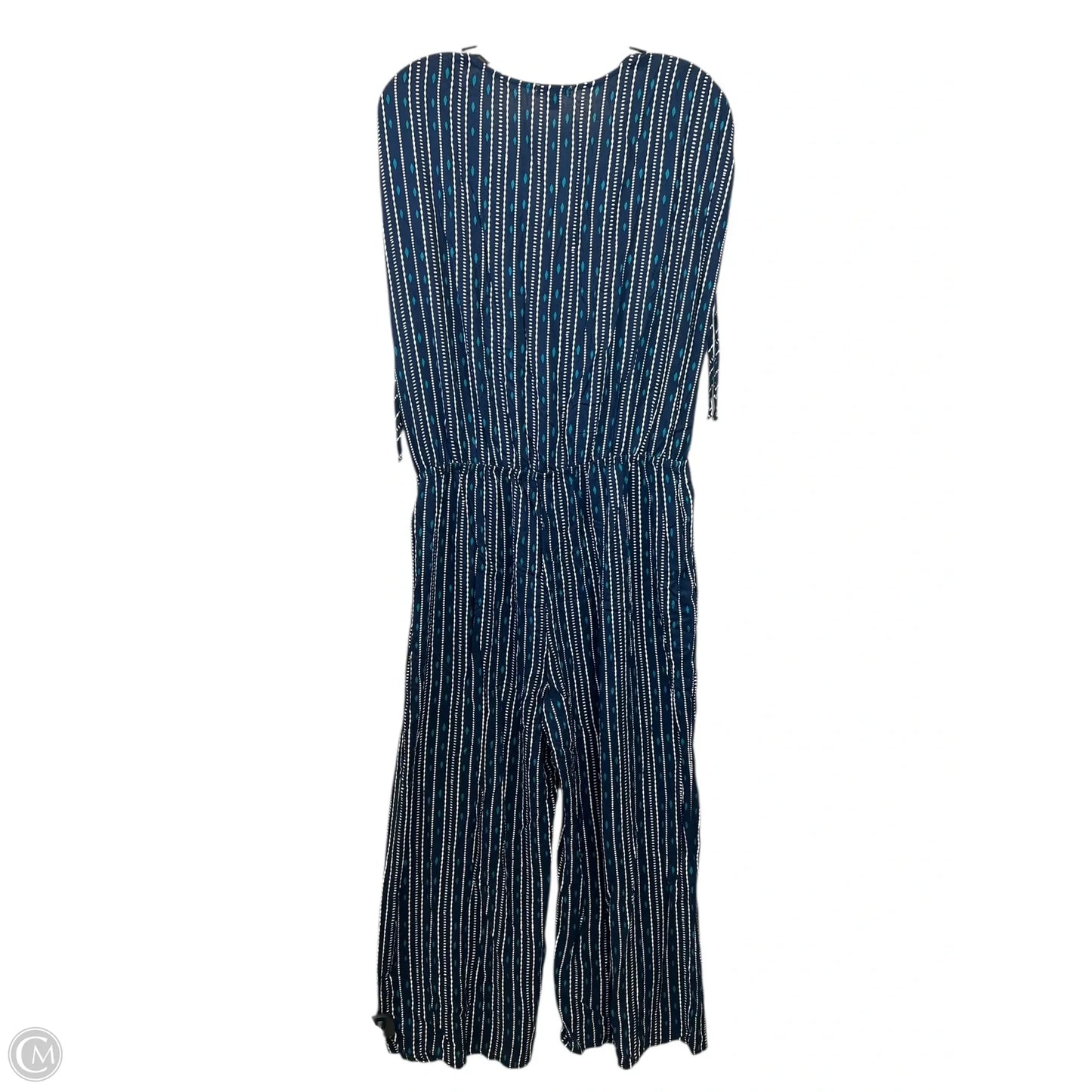 Jumpsuit By Falls Creek In Blue & White, Size: L