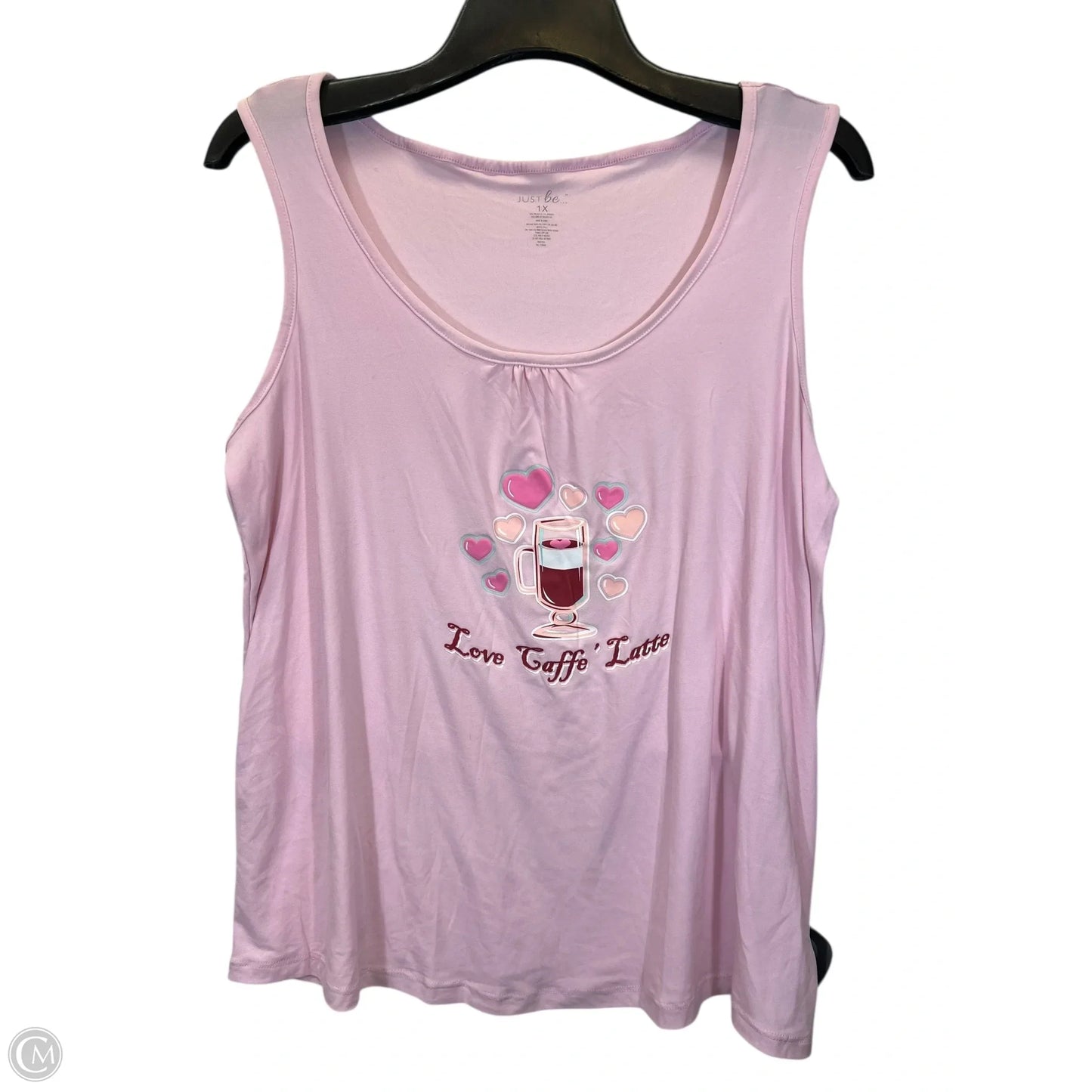 Top Sleeveless Basic By Just Be In Pink, Size: 1x
