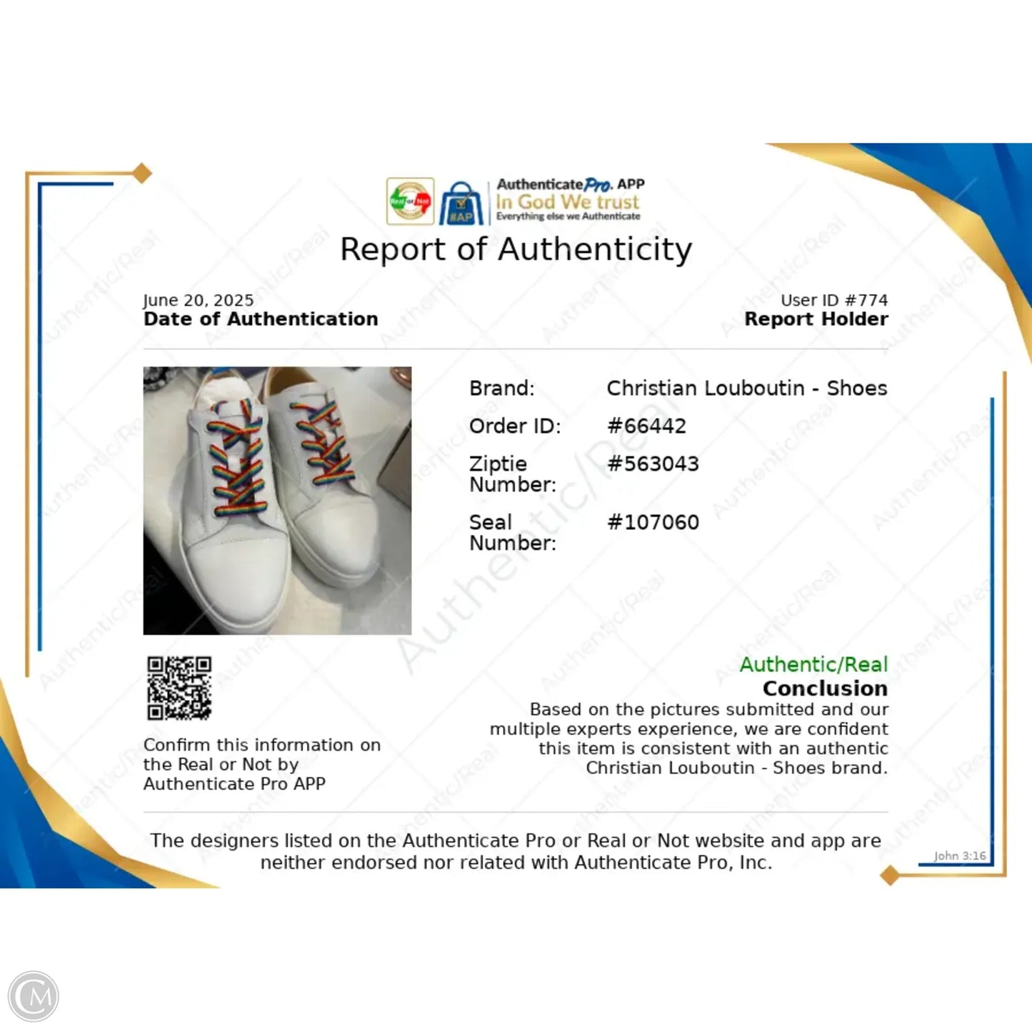 Shoes Luxury Designer By Christian Louboutin In Rainbow Print, Size: 7.5