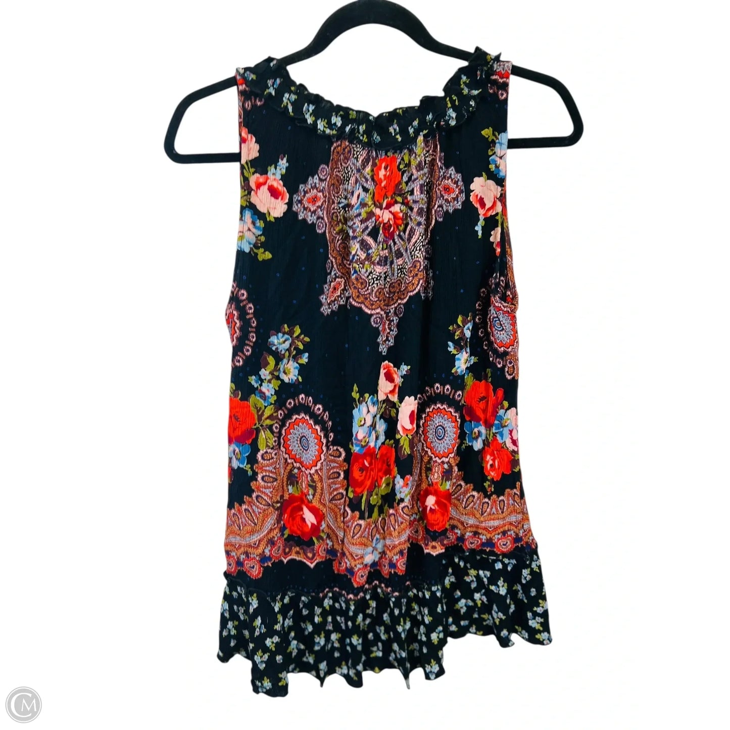 Top Sleeveless Designer By Bila In Multi-colored, Size: S