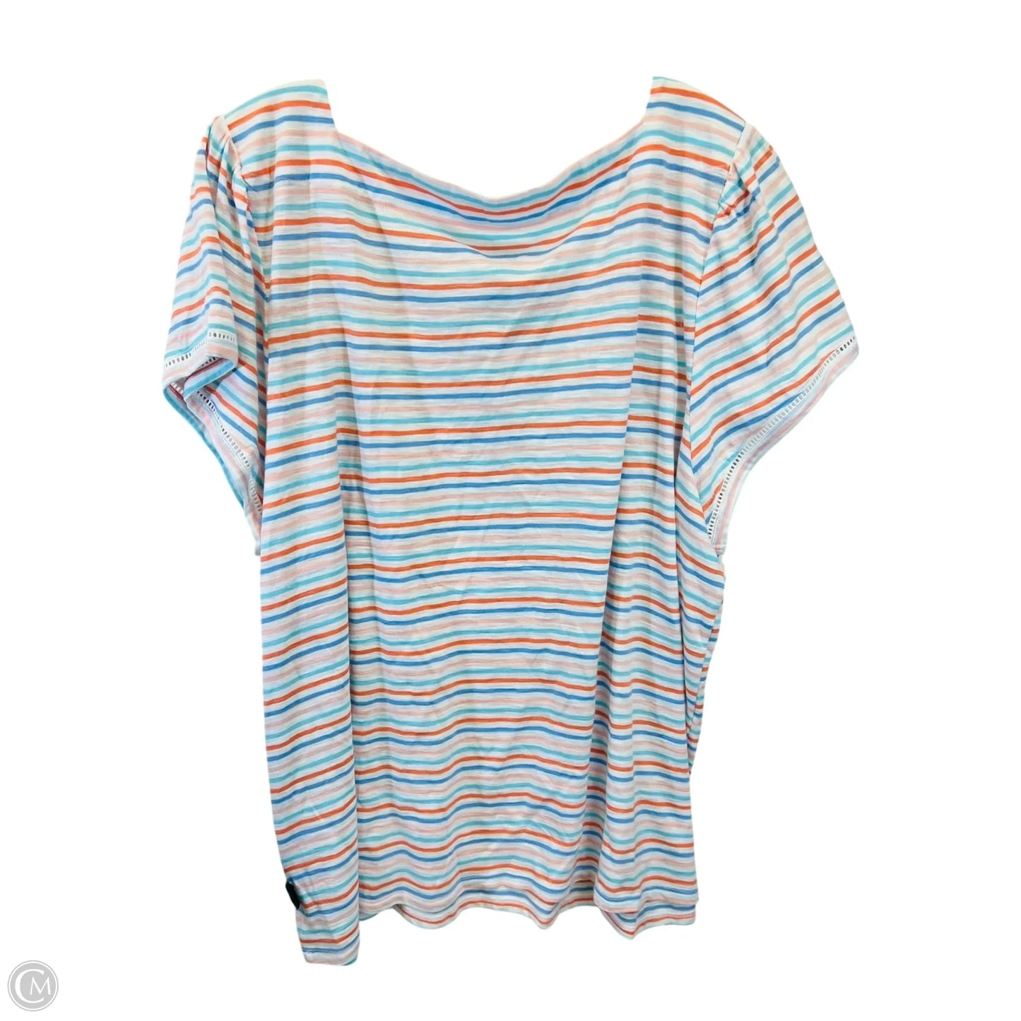 Top Short Sleeve By St Johns Bay In Striped Pattern, Size: 2x